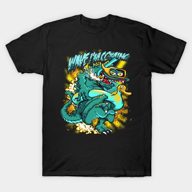 alligator with swimming gear T-Shirt by MuftiArt